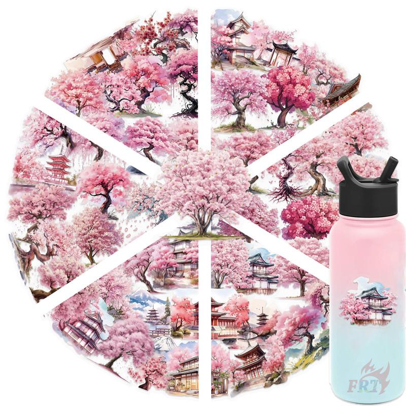 50Pcs/Set Sakura Trees PET Stickers Waterproof DIY Fashion Doodle Decals Stickers
