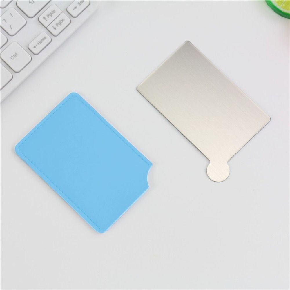 Portable Stainless Steel Cosmetic Mirror Stainless Steel Pocket Make Up Mirror Girl Lady