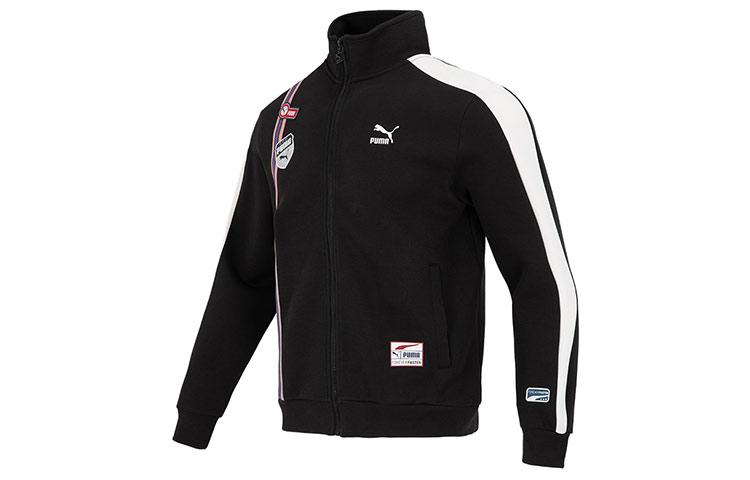 Куртки PUMA с эмблемой команды Мужские Черные С воротником-стойкой Умеренные Другие 677375-01 M