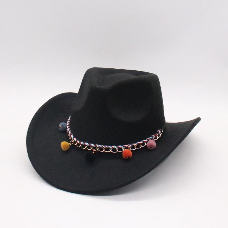 Seasonal Ethnic Style Big Edge Jazz Hat Western Cowboy Style Hat Tibetan Accessories Top Hat