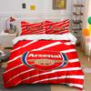 Set Biancheria da Letto Rossa con Logo Arsenal Set Copripiumino Federe Decorazione per la Casa (1 * Copripiumino 2 * Federe, senza piumino)