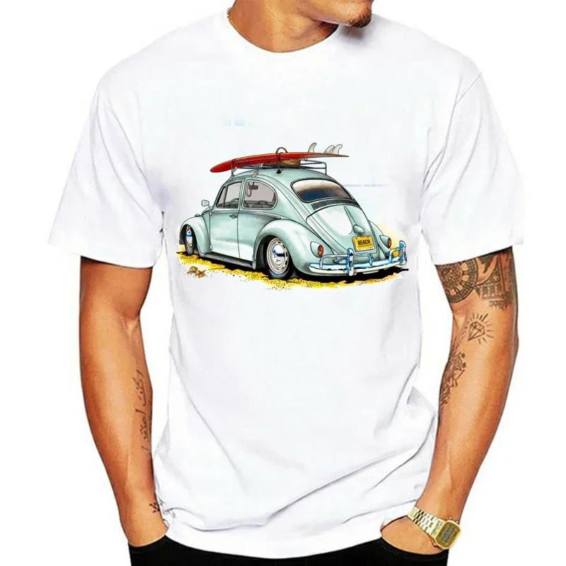 Vintage vintage car print t-shirt classic  men's and women's t-shirt casual street