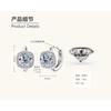 Silvere Glam European And American Fashion Design Sense Moissanite Earrings, High-end Small Sugar Cube Light Luxury Earrings