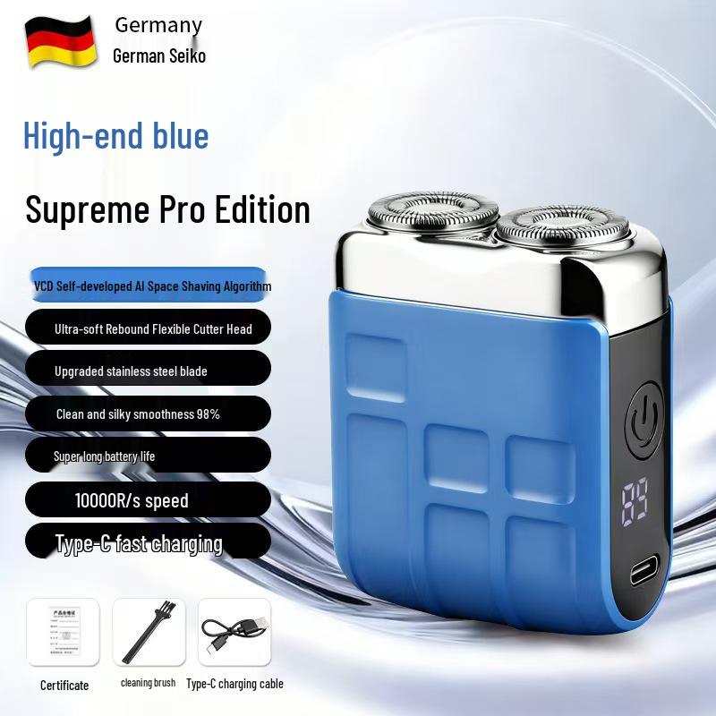 Portable Rechargeable Dual-Head Electric Shaver for Travel