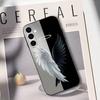 Luxury Black White Swan Phone Case Black Silicone Soft For Samsung Galaxy A73,A72,A71,A70,A53,A52,A51