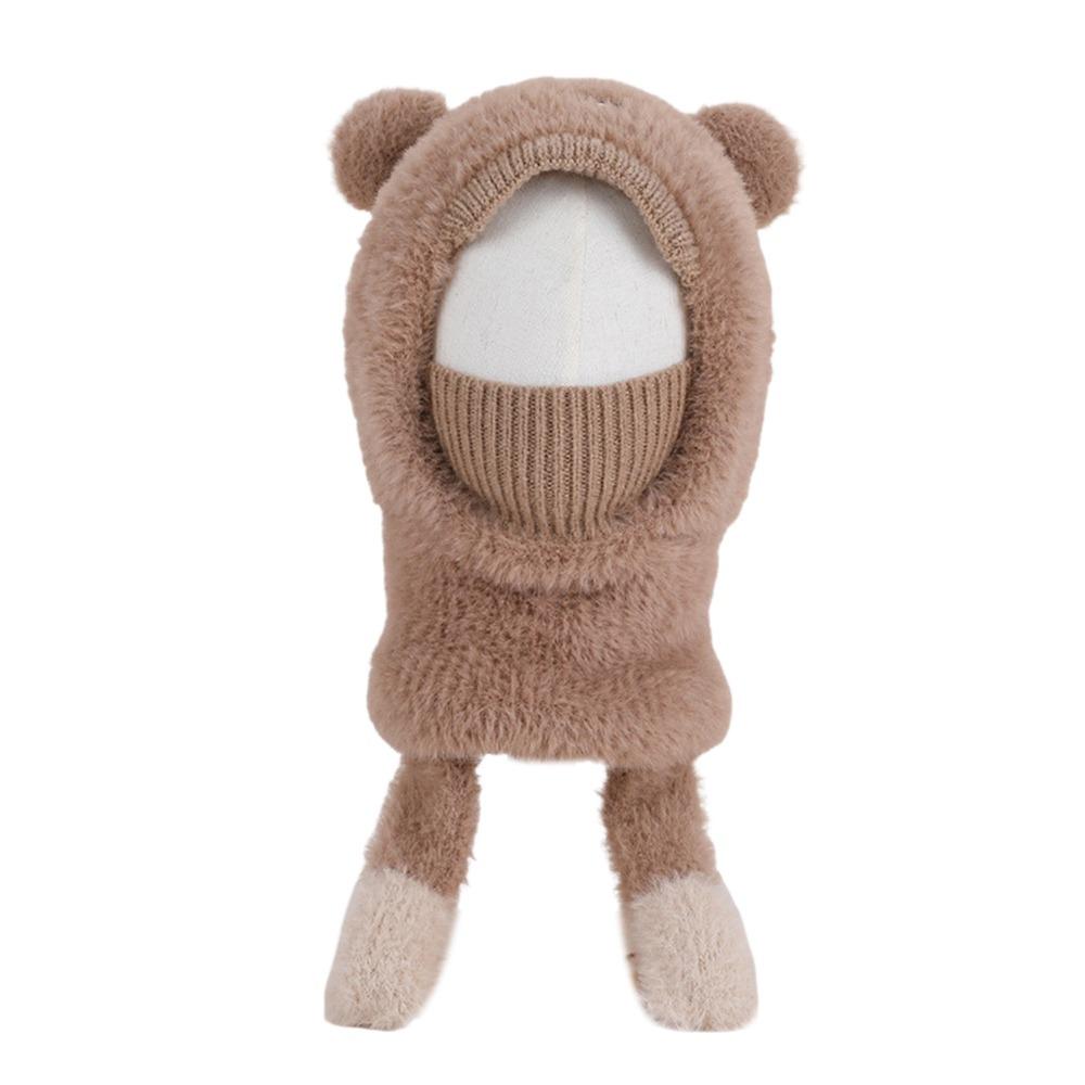 

Integrated Pullover Cap Coldproof Children s Knitted Cap Cute Ear Protection Hat Children s хаки