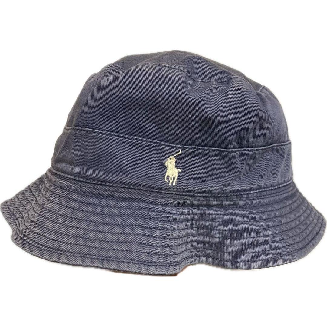 Used Polo Ralph Lauren Bucket Hat Navy Made in Taiwan 90s