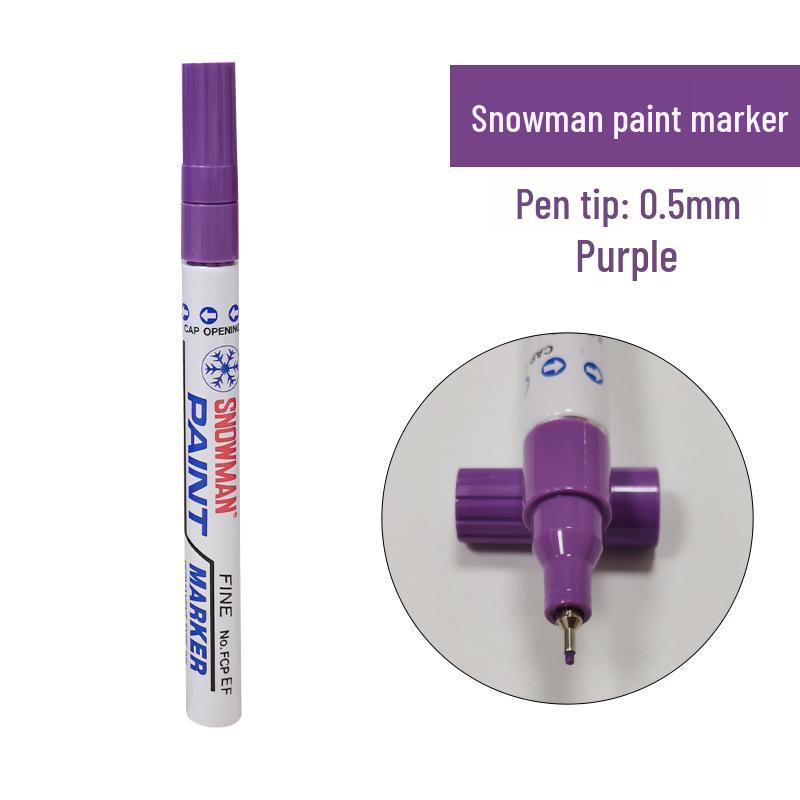 

Waterproof Snowman Paint Marker - 0.5mm Non-fading Graffiti & Highlight Pen for Tires, Shoes, Signatures & More. фиолетовый
