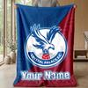Custom Text Flannel Throw Blanket, Lightweight Cozy Bed Sofa BlanketCrystal Palace