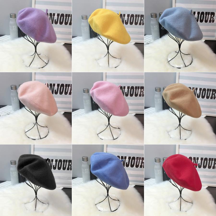 Warm Wool Soft Beret For Women Autumn Winter Fashion Trendy Hat Beret