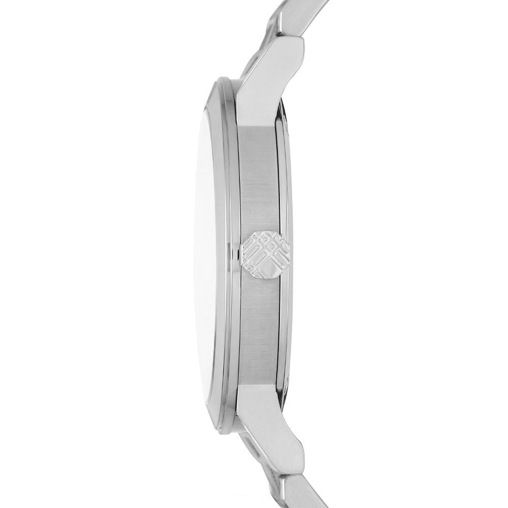 Burberry BU9037 Reloj Unisex de Acero Cuadriculado Grabado 'The City'