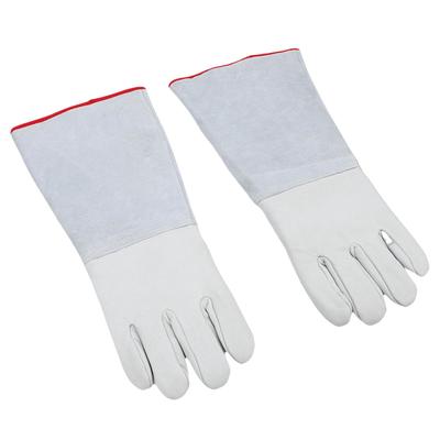 1 Pair Antifreeze Gloves 45cm   Cowhide Work Gloves for Liquid Nitrogen Dry Ice Handling High and Low Temperature Resisting