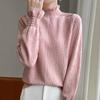 New Autumn and Winter Style Small-scented Style Lace Earrings Half-high Neck Bottoming Shirt for Women Super Fashionable Sweater Underwear
