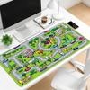 Kids Cartoon Town Road Map Desk Surface Color Gaming Area Non Slip Rubber Extended Keyboard Space Laptop Office Workstation Zone