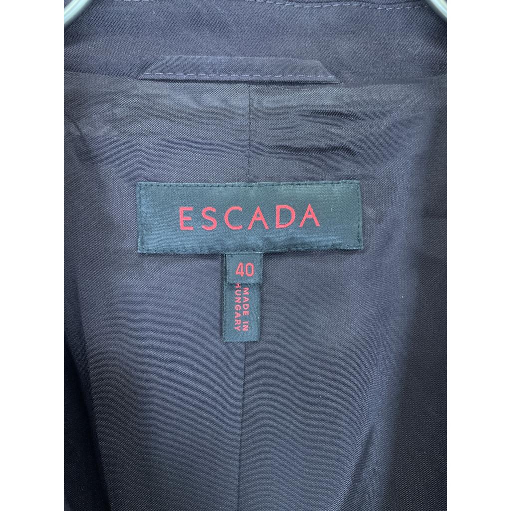 Escada Purple Wool Peach Lapel Single Jacket Jacket 40 BrownUsed