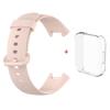 For Redmi Watch 2 Lite Silicone Strap+Case Watchband With Black/Same Color Buckle Wristband and Transparent Watch Shell