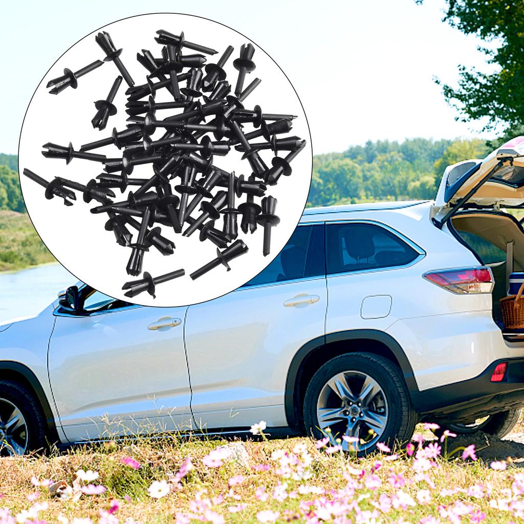 Praktické Užitečné 50ks Lehké Auto Auto Plastové Nýty 5mm Průměr Otvoru Spojovací Prvek Blatník Nárazník Zatlačovací Kolíky Klipy