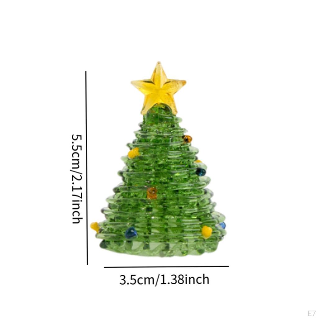 Christmas Tree Decoration Sculpture Made of Glass, Figure for The Desk, Decorative
