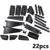 22 Stück Technische gemischte schwarze Bausteine Auto 1x9 1x10 Löcher Großpackung Modell DIY Kreative Steine