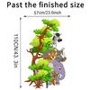 Waterproof Self-adhesive Big Tree Animal Elephant Rhino Tiger Maca Wall Sticker Bedroom Living Room Wall Decor Sticker Door Sticker