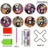 8 Pieces/set Disneys The Nightmare Before Christmas Series Diamond Painted Coasters DIY Diamond Art Coasters 5D Full Diamond Diamond Coasters