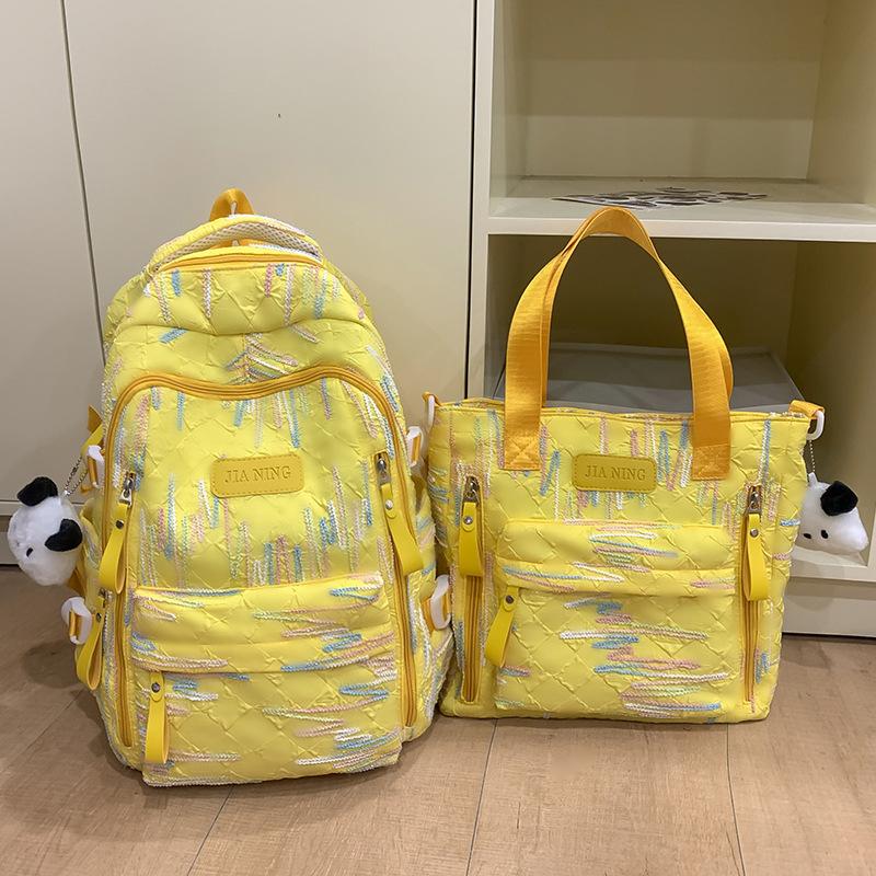 Schoolbags Children Elementary School Girls High-looking Ins Two Piece Set of Junior High School Students Backpacks
