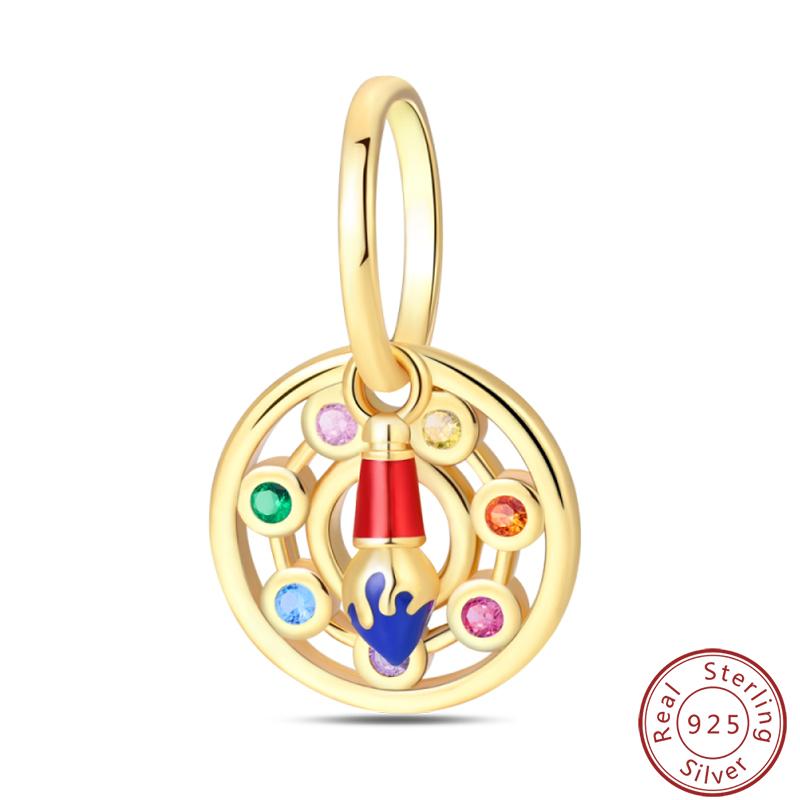 Art Muse Collection Copper Canvas Pigment Art Pieces Charm Bead Charms Bead Charms 3mm Do It Yourself Fine Jewellery Gifts Making