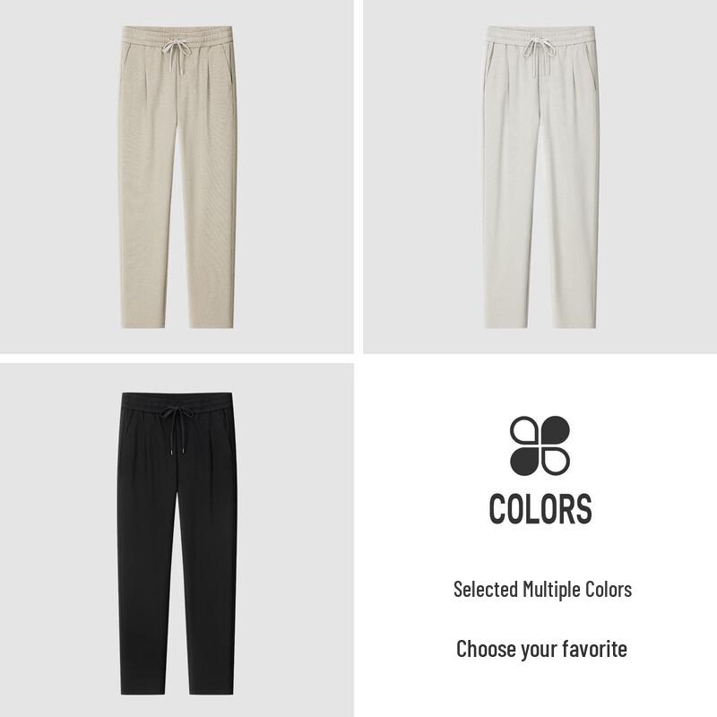 MONTAGUT Men's Lambswool Modal Blend Knit Casual Pants