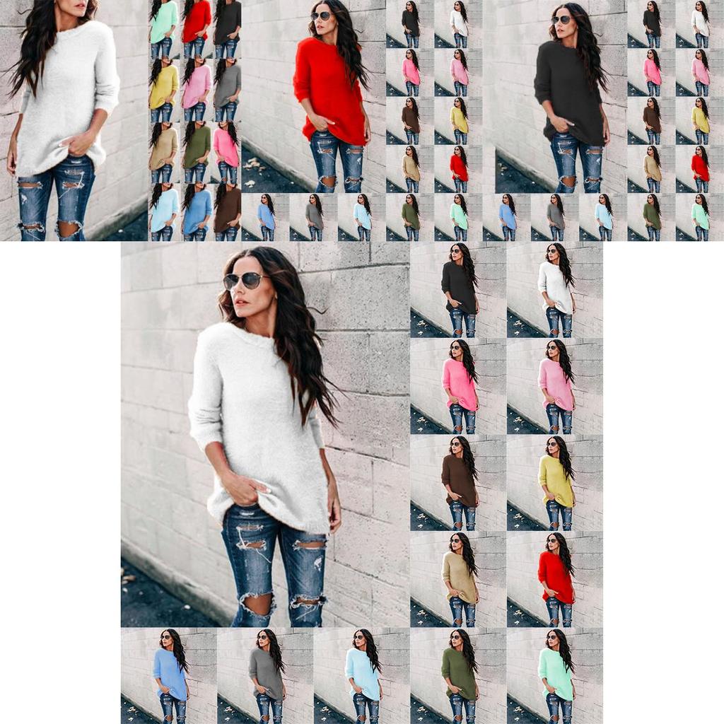 Women's Arctic Velvet Sweater Coat Cozy Crew Neck Pullover Blouse Ideal For Fall Winter