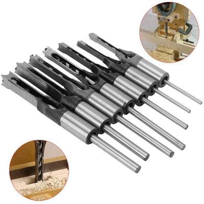 Woodworker Woodworking Carving HSS Steel Mortising Drilling Square Hole Drill Auger Bit Guide