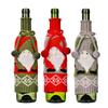 Creative Knitted Christmas Wine Bottle Cover Featuring Adorable Rudolph Design For Festive Table Decor