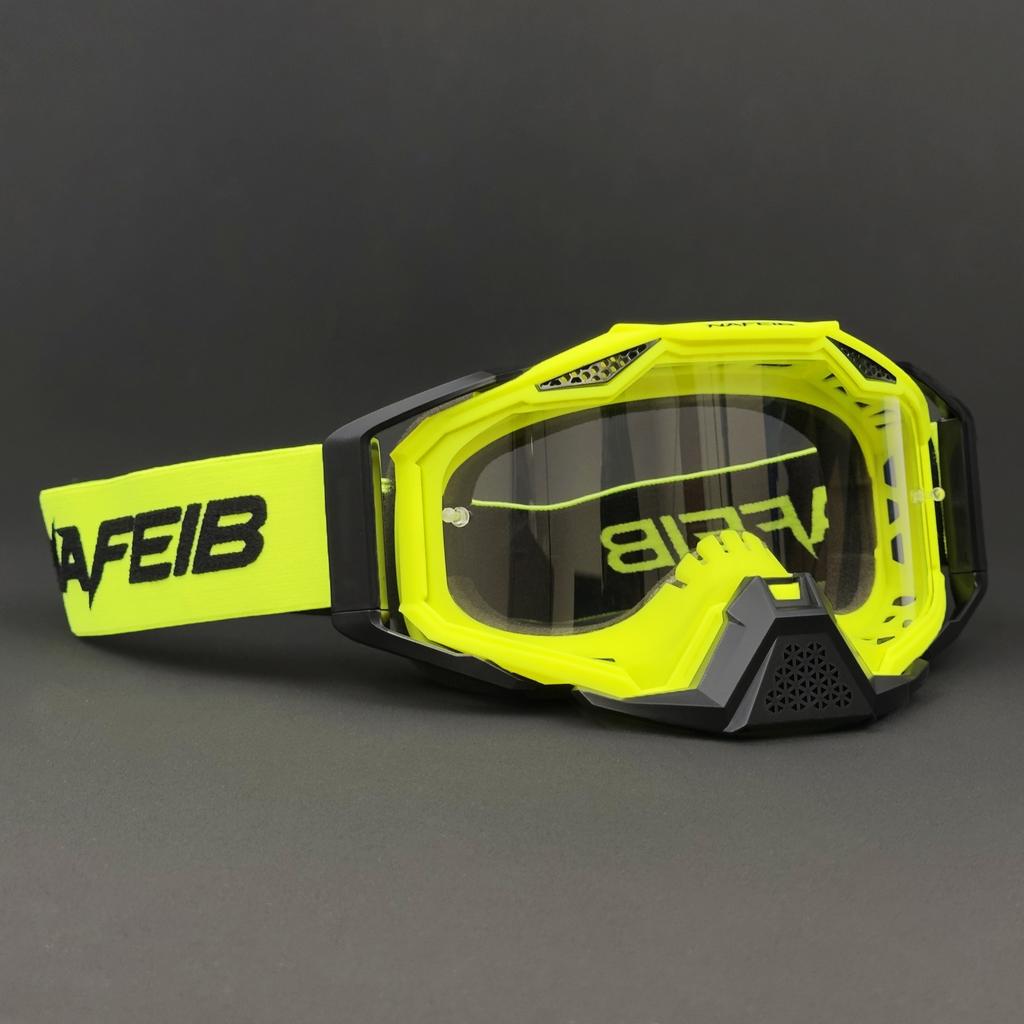 NAFEIB Motocross Goggles Anti-UV Motorcycle Glasses Off-Road MX ATV Dirt Bike Eyewear Windproof Dustproof Helmet Gears