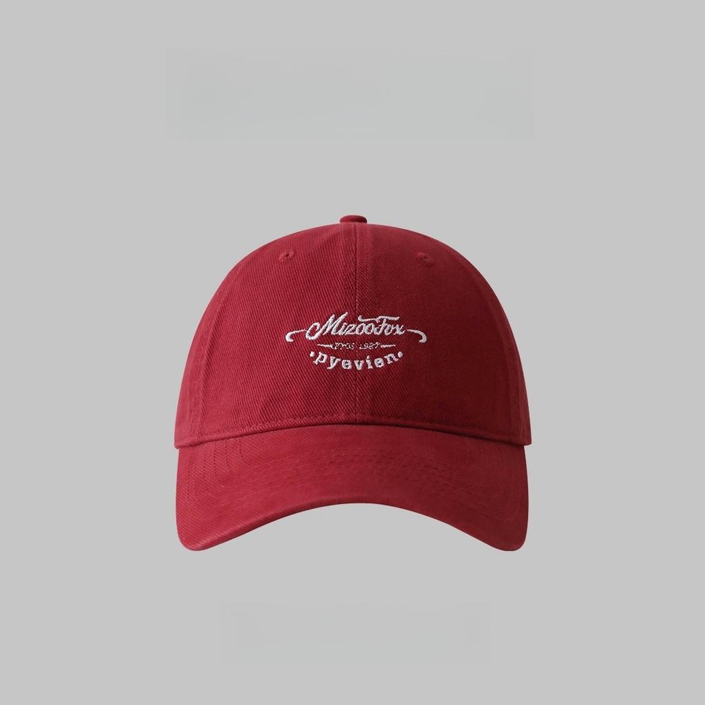 Embroidered Letter Baseball Cap for Female Birthday  Wide Brimmed  Slimming  Soft Top Hat Pure Cotton  Versatile  Baseball Cap for Male
