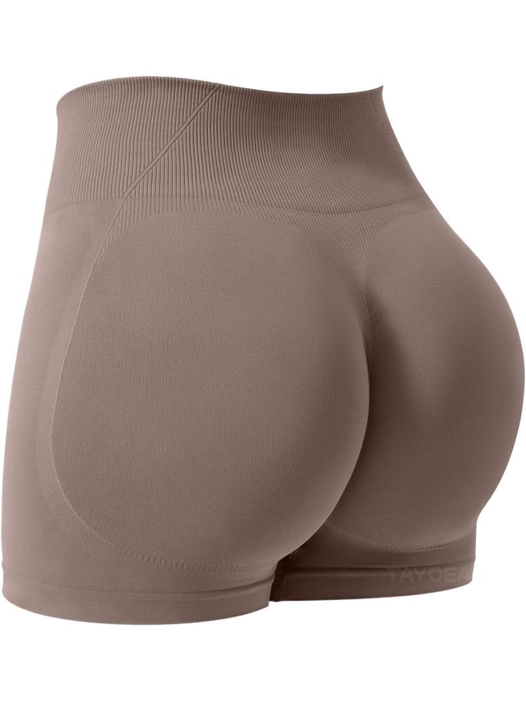 European-American Seamless High-Waist Tummy Control Yoga Shorts - Butt Lift, Sexy, Three-Quarter Length for Running & Fitness Women