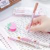 4pcs Strawberry Chocolate Gel Ink Pen Retractable 0.5mm Ballpoint Quick Dry Black Color for Writing Stationery A3203