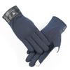 Warm Gloves Three-line Rabbit Velvet Men and Women's Fashionable Touch Screen Cold Proof Plus Velvet Outdoor Cycling Autumn and Winter Gloves