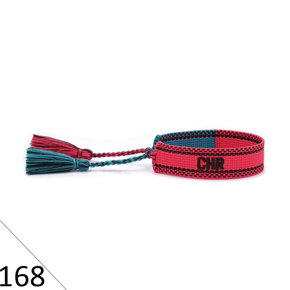 Friendship Letter Bracelet - Hand-Woven Ethnic Style with Polyester Tassels