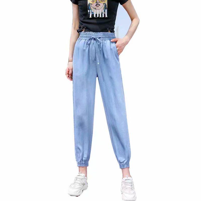 Mujer Tencel Jeans Thin Ice Silk Sweatpants High Waist Loose Ankle Harem  Pantalones Casual Pantalones comprar a buen precio — entrega gratuita,  reseñas reales con fotos — Joom