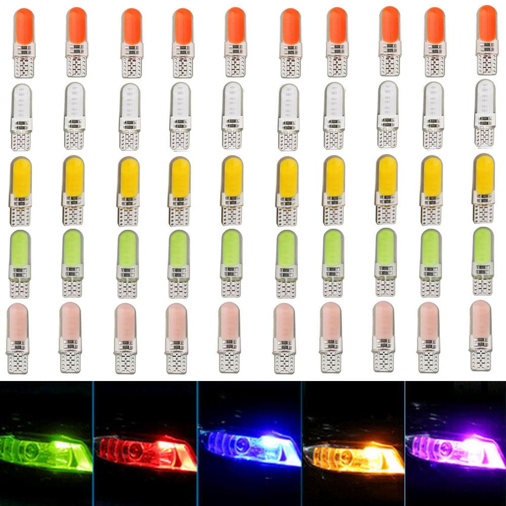 10pcs Universal W5W 501 T10 Car Lights Led Bulbs COB 12V Smd Decorative Light Side Bulbs Car Lights Interior Accessories