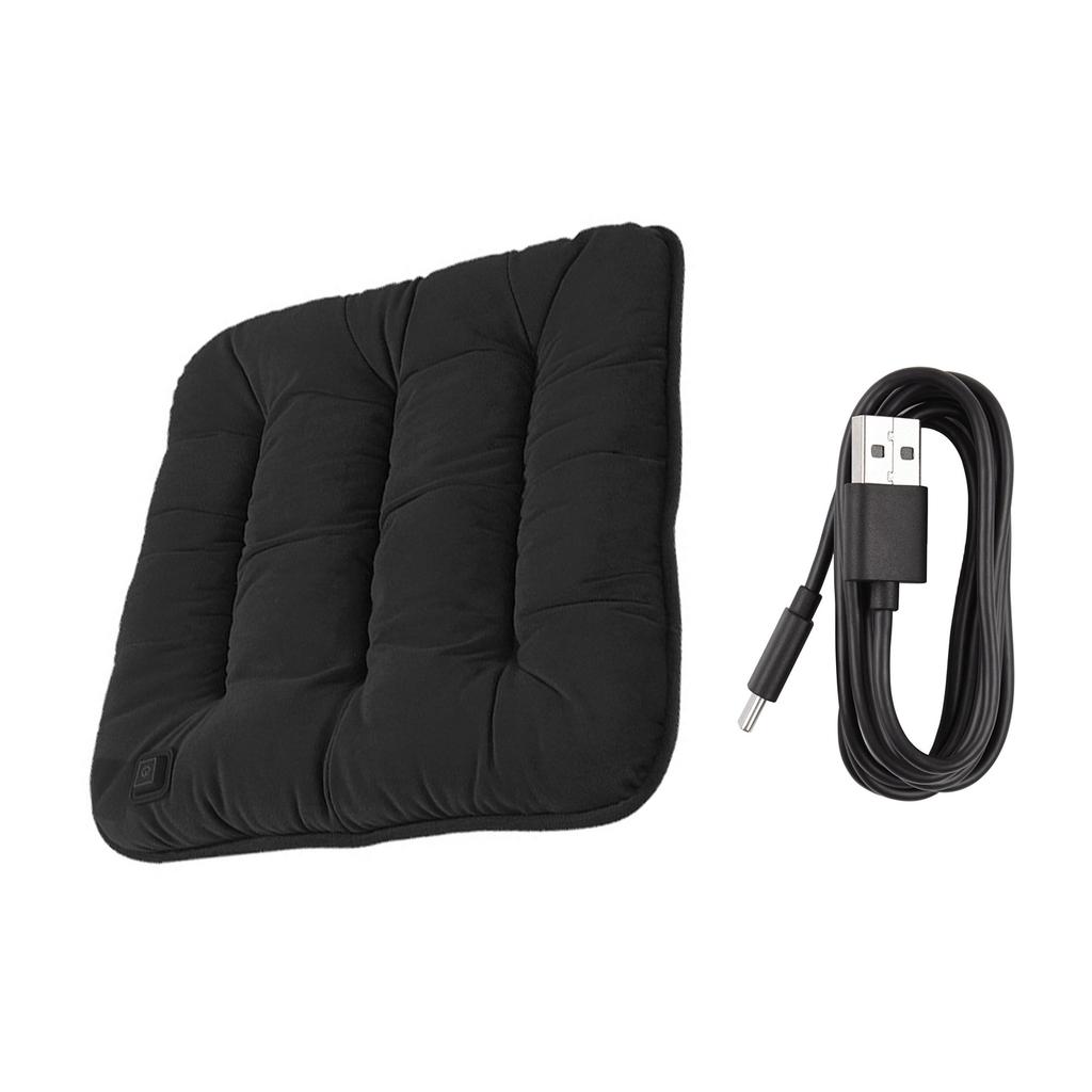 Car Heated Seats Cushion Washable Heated Pad Winter 12V Car USB Electric Heating Pad Fast Heating Seats Cushion