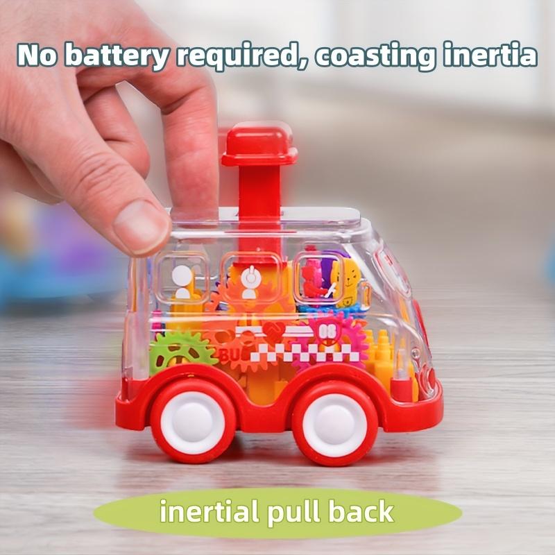 Baby Toy Press and Go Gear Car Toy for Toddlers 1 2 3 Years Old Light Up Toy Inertial Car Birthday Gifts for Kids Boys and Girls