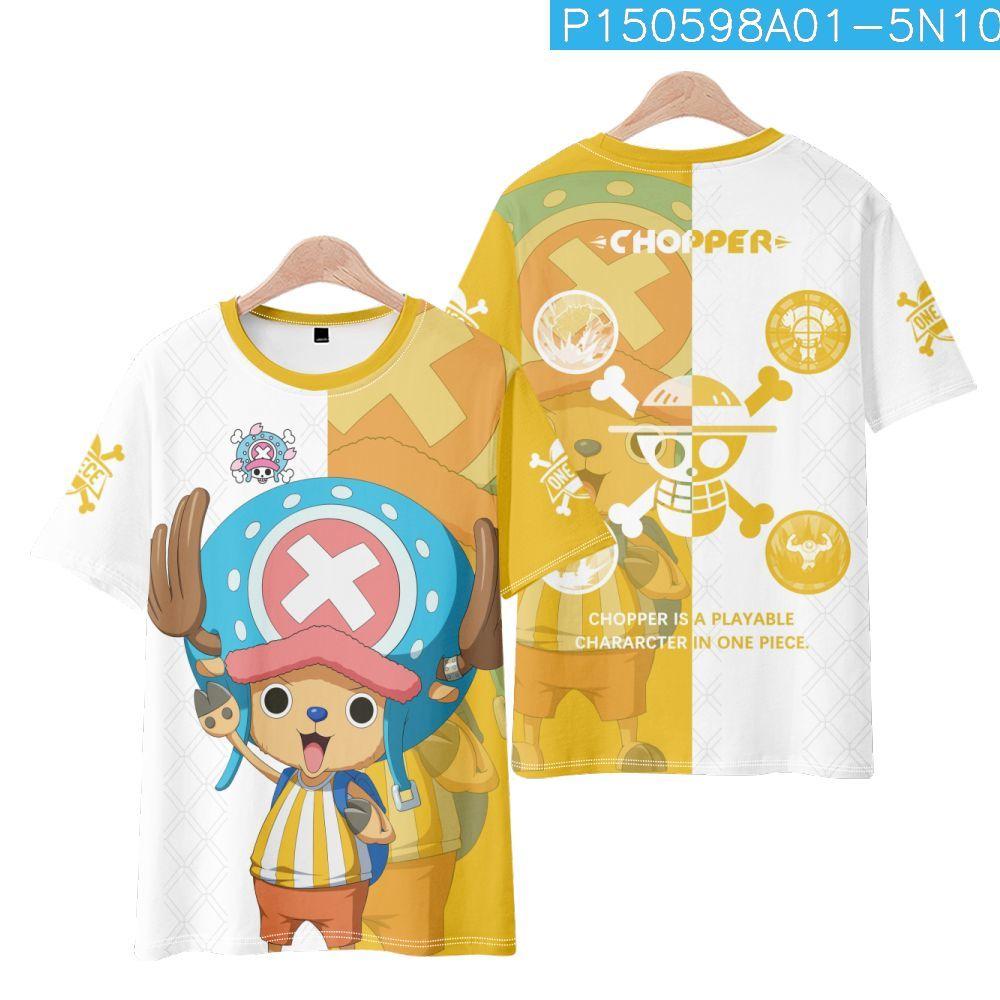 One Piece Surrounding Clothes Luffy Solona Beauty Tričko s krátkým rukávem Student Youth Anime 3D potištěné oblečení proti bolesti