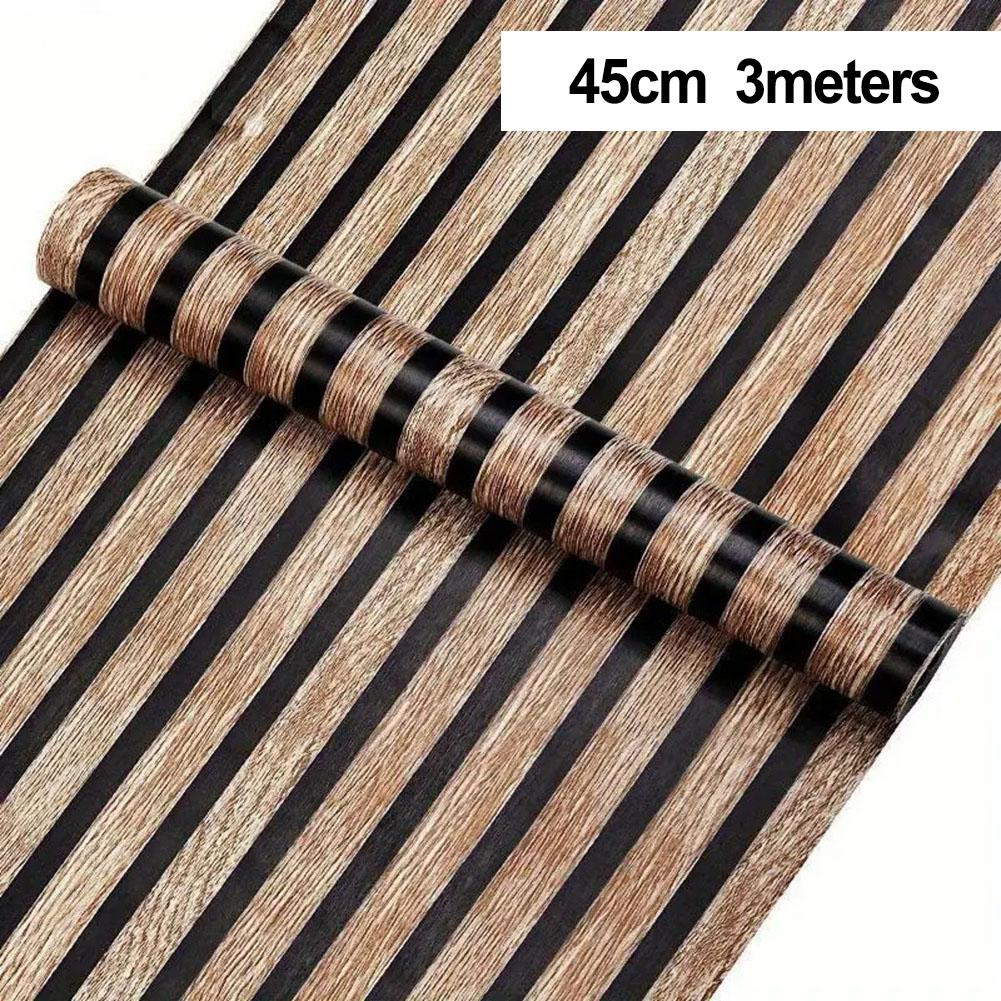 45CM*3 Meters Waterproof PVC Imitation Wood Grain Wall Stickers Wall Renovation Wall Sticker  Wood Grain Wallpaper