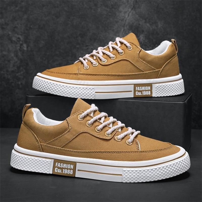 Mens Casual Shoes Autumn New Cloth Lace-up Flat Shoes 2025 New Male Sneakers Luxury Design Canvas Shoes Men Zapatillas Hombre
