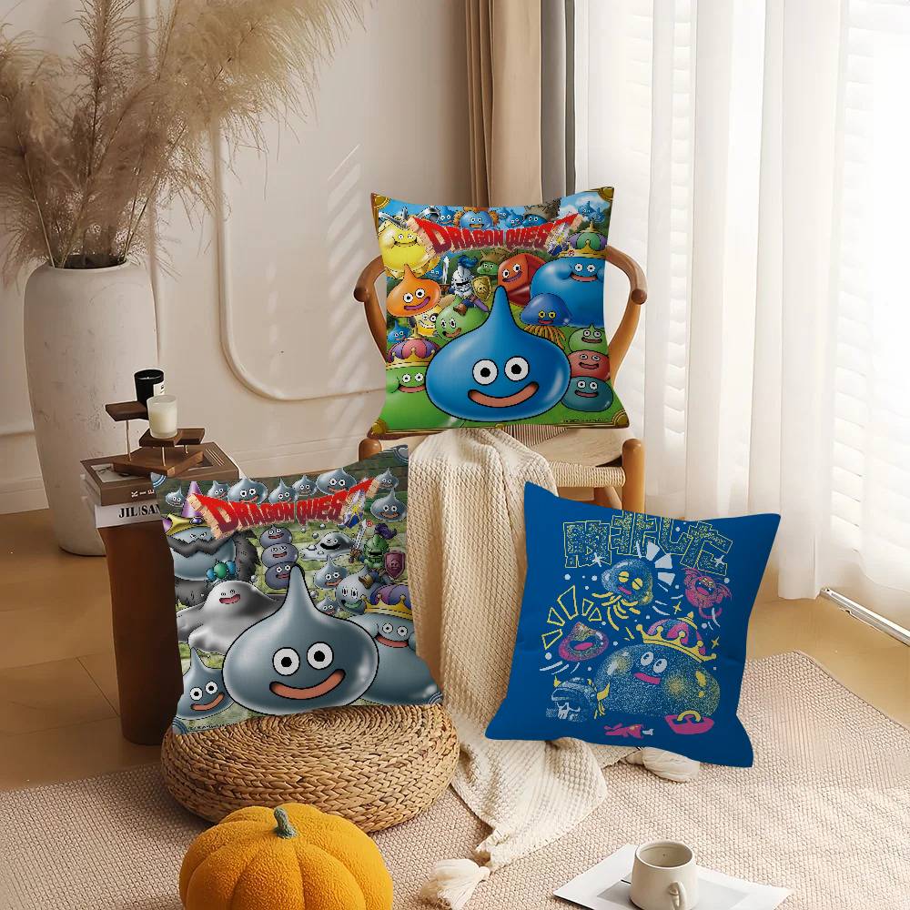 Cartoon Slime D-dragon Quest Children  pillow cover sofa cushion cover home room decoration children gift