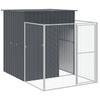 Vidaxl Buda Dla Psa, Z Wybiegiem, Antracytowa, 165X659X181 Cm, Stal
