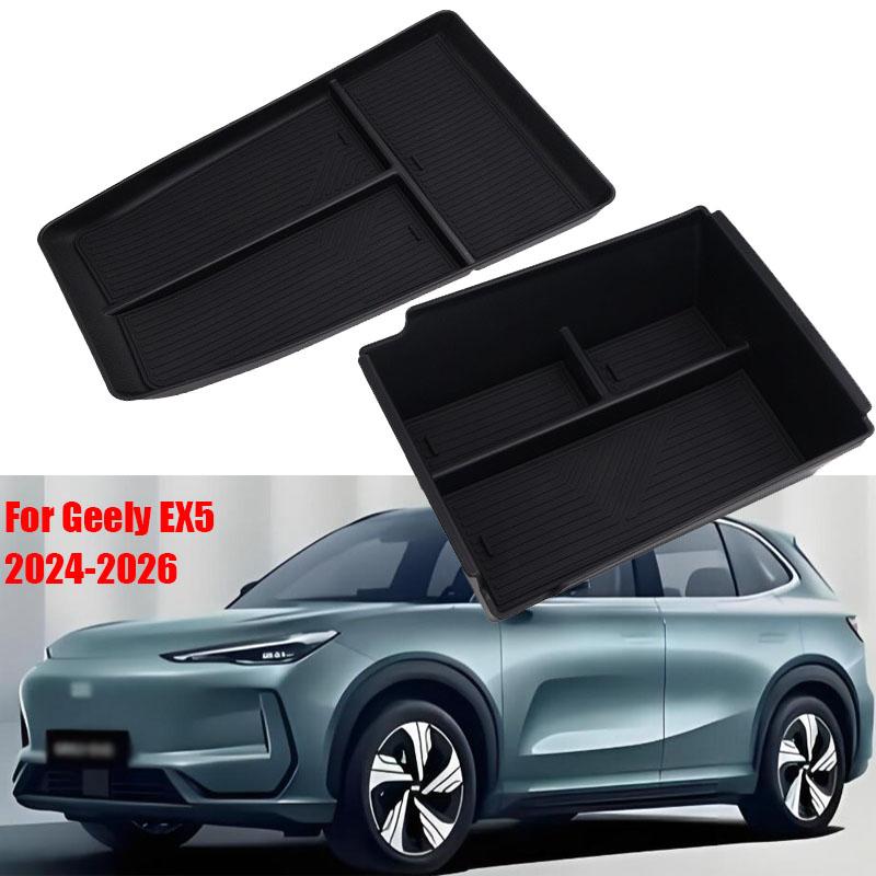 Armrest Storage Box For Geely EX5 for Galaxy E5 E245 E.MAS 7 2024 2025 2026 Center Console Lower Storage Tray Car Accessories