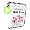 My First Photo Album Soft Cloth Baby Family Photo Book with Safe Mirror Cute Patterns Holds 17 Photos