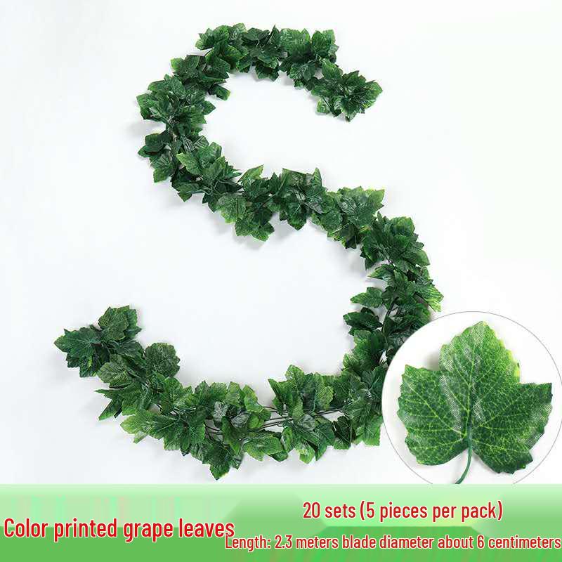 Rattan Vine Decorative Fake Leaves for Ceiling and Pipe Covering