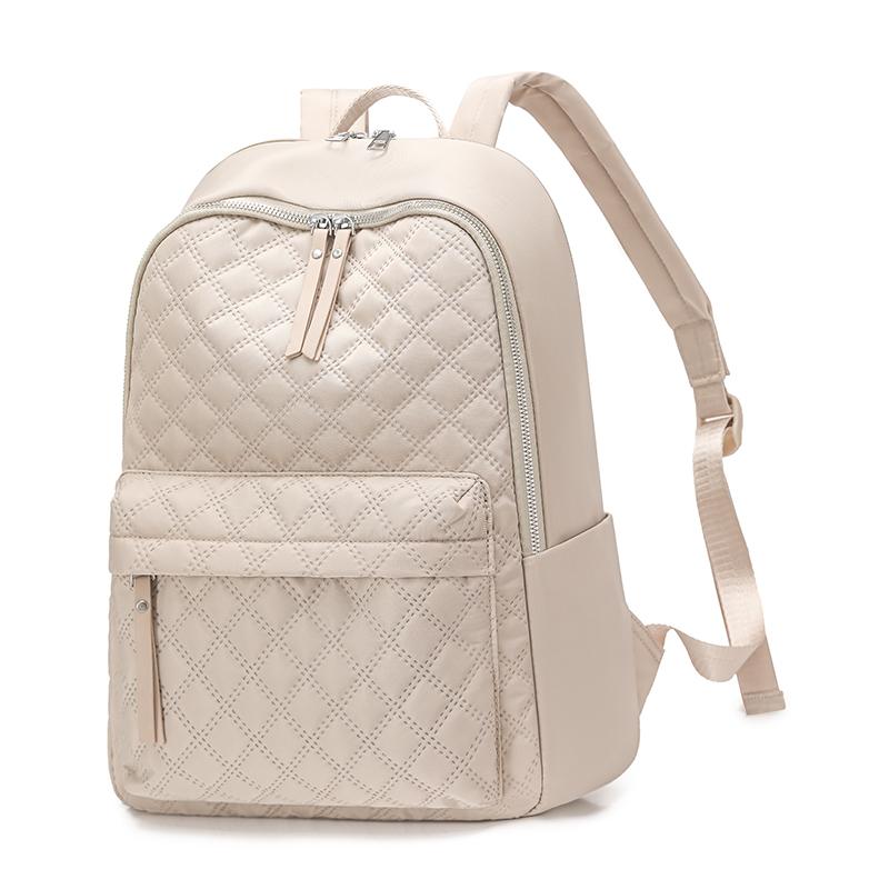 Lightweight Backpack Women's Quilted Rhombic Large Capacity Backpack